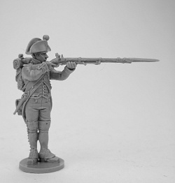 Сборная миниатюра из смолы Фузилёр, стрелок 1-й линии, в шляпе. Франция, 1802-1806 гг, 28 мм, Аванпост