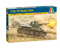 Сборная модель из пластика ИТ Танк T-34/76 Model1943 (1/72) Italeri
