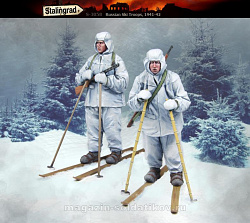 Сборные фигуры из смолы Советские лыжники, 1/35, Stalingrad