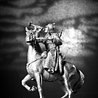 Миниатюра из олова Буденовец на коне, 54 мм, Ратник