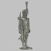 Сборная миниатюра из металла Вольтижёр (к ноге) Франция, 1807-1812 гг, 28 мм, Аванпост - фото