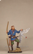 Миниатюра в росписи Викинг-лучник с гусем, 9-10 век, 54 мм, Сибирский партизан. - фото