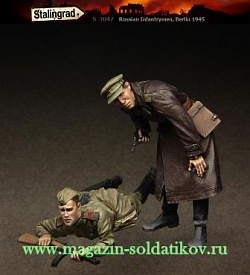 Сборные фигуры из смолы Советские пехотинцы, 1/35, Stalingrad