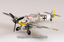 Масштабная модель в сборе и окраске Самолёт Мессершмитт BF-109G-6 VII./JG3 1944 г. Германия 1:72 Easy Model