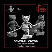 Сборная фигура из смолы Генерал Кэтоби (70 мм) Blood Carrot Knights - фото