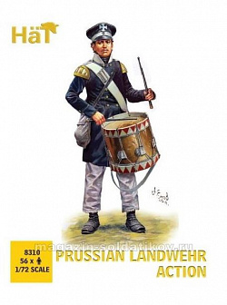 Солдатики из пластика Prussian Landwehr Action (1:72), Hat