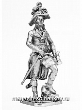 Миниатюра из олова 845 РТ Дивизионный генерал. Франция, 1798 год, 54 мм, Ратник - фото