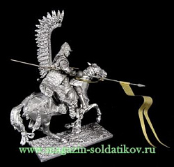 Миниатюра из металла Польский гусар 54 мм, Магазин Солдатики