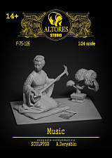 Сборная миниатюра из смолы Музыка, 75 мм, Altores studio, - фото