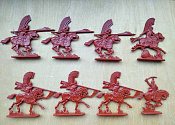 Солдатики из пластика Игровой - Польские крылатые гусары (8 шт, красно-терракотовый), Солдатики ЛАД - фото