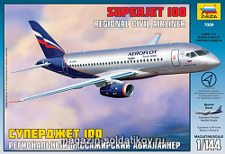Сборная модель из пластика Самолет «Суперджет 100» (1/144) Звезда