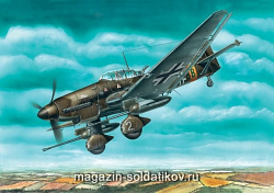 Сборная модель из пластика Пикирующий бомбардировщик Юнкерс Ju - 87G - 1 1:72 Моделист