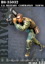 Сборная миниатюра из смолы US Military Cameraman Nam`68, (1/35), Bravo 6 - фото