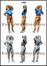 Сборная фигура из смолы ЕМ 35200 Девушка 1:35, Evolution - фото