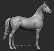 Сборная фигура из смолы Лошадь №13 - Буденновская, 75 мм Chronos Miniatures - фото