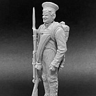 Сборная миниатюра из смолы Русский мушкетер (или егрь) армейской пехоты, 1812, 54 мм, Chronos miniatures