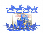 Солдатики из пластика Армия Карла XII. Северная война (8+4 шт, синий) 52 мм, Солдатики ЛАД - фото