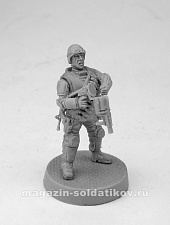 Сборная фигура из смолы Гранатометчик, серия «Наемники» 28 мм, ArmyZone Miniatures - фото