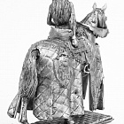 Миниатюра из олова Леди Годдива на коне. 54 мм, Ратник