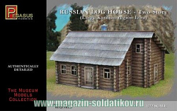 Солдатики из пластика Русские двухэтажные бревенчатые домики, 1:72, Pegasus