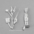 Сборная миниатюра из металла Гренадёр в шапке, на плечо. Франция, 1807-1812 гг, 28 мм, Аванпост