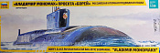 Сборная модель из пластика Российская атомная подводная лодка «Владимир Мономах" проекта "Борей»1:350, Звезда - фото