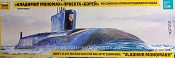 Сборная модель из пластика Российская атомная подводная лодка «Владимир Мономах" проекта "Борей»1:350, Звезда - фото