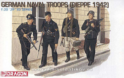 Сборные фигуры из пластика Д German Naval Troops (Dieppe 42) (1/35) Dragon