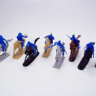 Солдатики из пластика CAVALRY HORSE SOLDIERS (Med. Blue) 8 in 8 (Swap arms), 1:32, TSSD