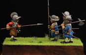 Тридцатилетняя война 1618-30: Европейская пехота №1 - комплект шаржевых фигур из 4-х штук - фото