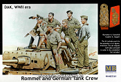 Сборные фигуры из пластика MB 3561 Rommel and German Tank Crew, DAK, WW II era (1/35) Master Box - фото