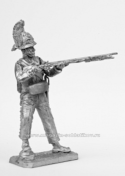 Миниатюра из олова 397 РТ Егерь добровольческого корпуса Крокова, 54 мм, Ратник