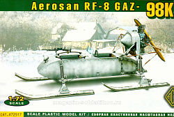 Сборная модель из пластика РФ-8 ГАЗ-98К советские боевые аэросани времен Великой Отечественной войны АСЕ (1:72)