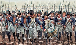 Солдатики из пластика ИТ Французская пехота 1798-1805 (Наполеоновские войны) (1/32) Italeri
