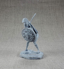 Сборная миниатюра из смолы Греческая амазонка 75 мм, Солдатики Публия