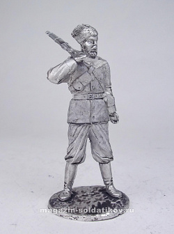 Миниатюра из олова 169 РТ Вахмистр 1-го Енисейского казачьего полка, 54 мм, Ратник