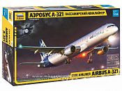 Сборная модель из пластика Гражданский авиалайнер «Аэробус А-321» (1:144) Звезда - фото