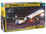 Сборная модель из пластика Гражданский авиалайнер «Аэробус А-321» (1:144) Звезда - фото