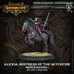 Сборная миниатюра из металла Mercenary Alexia, Mistress of the Witchfire BLI Warmachine