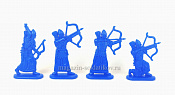 Солдатики из пластика Сирийские лучники, римские вспомагательные войска. (4 шт, синий), Солдатики ЛАД - фото