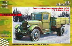 Сборная модель из пластика Грузовой автомобиль ЗИС-5, 1:72, Zebrano