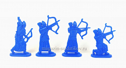 Солдатики из пластика Сирийские лучники, римские вспомагательные войска. (4 шт, синий), Солдатики ЛАД
