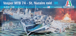 Сборная модель из пластика ИТ Vosper MTB 74 «St. Nazaire Raid» Торпедный катер (1/35) Italeri