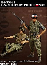 Сборная миниатюра из смолы US Military Police, (1/35), Bravo 6 - фото
