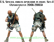 Сборная миниатюра из смолы ЕМ 35090 Американский спецназ в бою (2001-2003) набор №4, 1/35 Evolution - фото