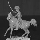 Сборная миниатюра из металла Офицер драгунских полков, Дания 1812-15 гг., 54 мм, Chronos miniatures