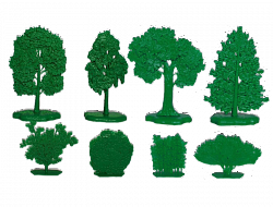Солдатики из пластика Деревья и кусты, Лето 1, ярко-зеленый, Воины и битвы