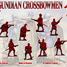 Солдатики из пластика Burgundian crossbowmen. 15 cent (1:72) Red Box