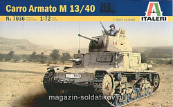 Сборная модель из пластика ИТ Танк Carro Armato M13/40 (1/72) Italeri