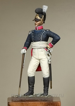 Сборная фигура из смолы SM 5426 Офицер вюртембергской пехоты, 1812 г., 54 мм, SOGA miniatures